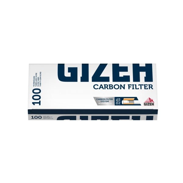Tubes à cigarettes Gizeh King Size au charbon actif – 10 boîtes de 100 tubes
