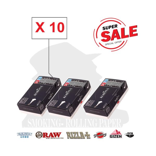 Tubes à cigarettes Korona Slim 6,8 mm au charbon actif – 10 boîtes de 120 tubes