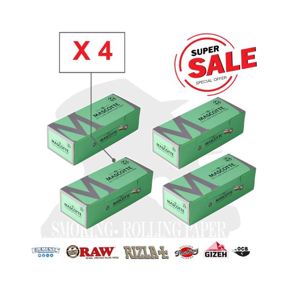 Tubes à cigarettes Mascotte X Regular avec filtre extra-long – 4 boîtes de 200 tubes