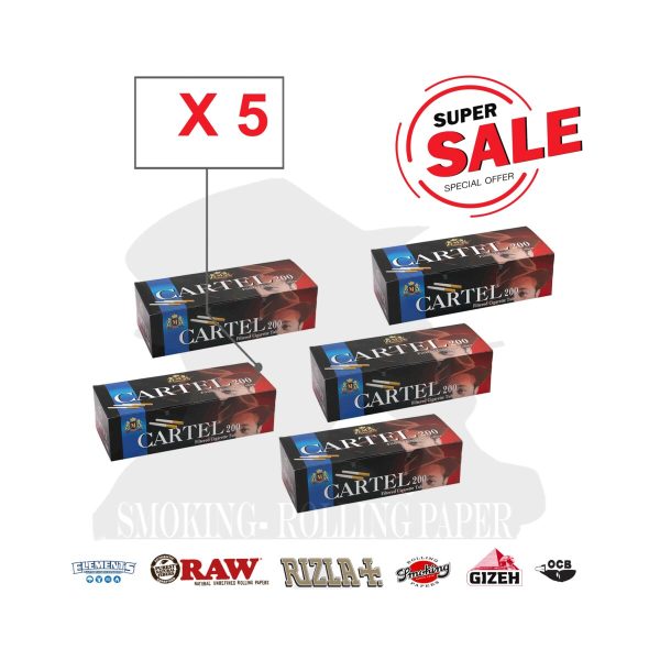 Tubes à cigarettes Cartel King Size avec filtre – lot de 200 tubes