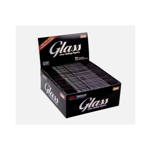 Χαρτάκια στριφτού Glass Clear από διαφανή κυτταρίνη King Size – συσκευασία με 24 πακετάκια