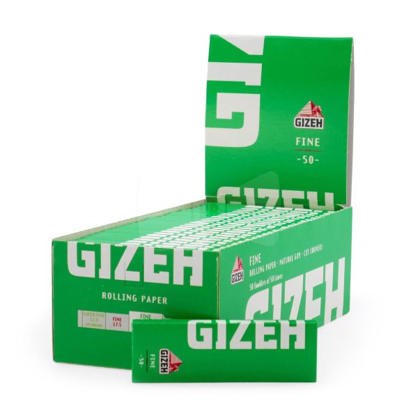 Gizeh Fine Green Extra Slim Zigarettenpapier – Packung mit 50 Heftchen