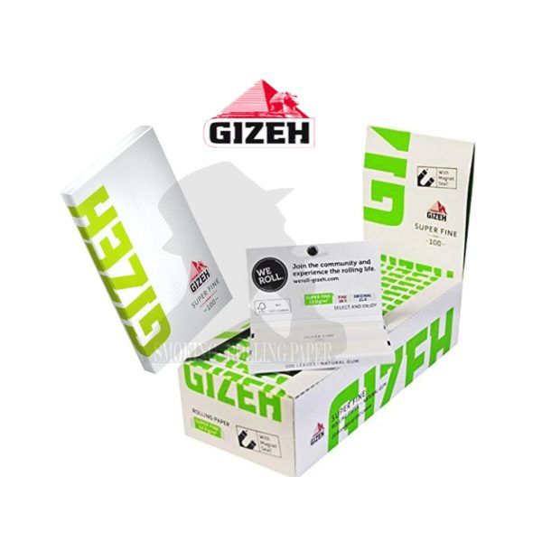 Papier à rouler Gizeh Super Fine Green Regular – lot de 20 carnets