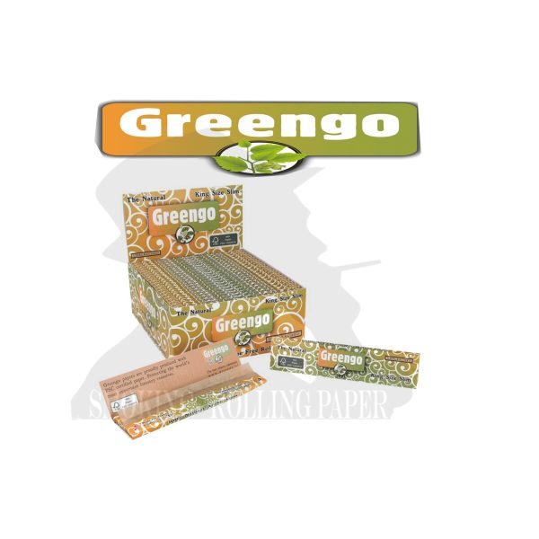 Greengo Green King Size Slim Zigarettenpapier – Packung mit 50 Heftchen