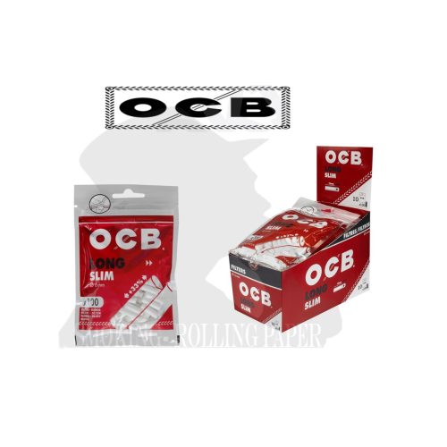 Φιλτράκια OCB Slim 6 mm μακριά – 10 σακουλάκια των 100 φίλτρων