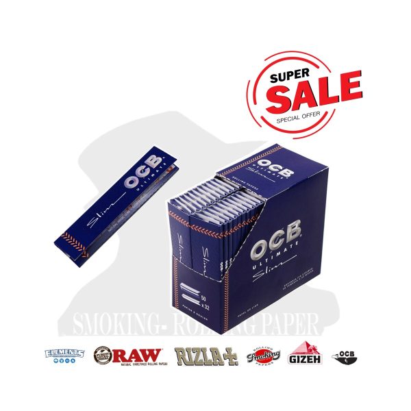 Papier à rouler OCB Ultimate King Size Slim – lot de 50 carnets