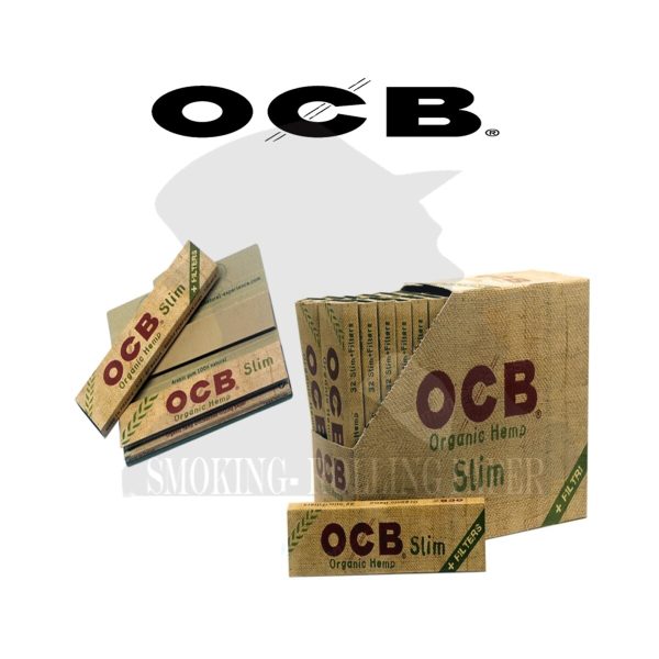 OCB Organic King Size Slim Zigarettenpapier mit Filtertips – Packung mit 32 Heftchen