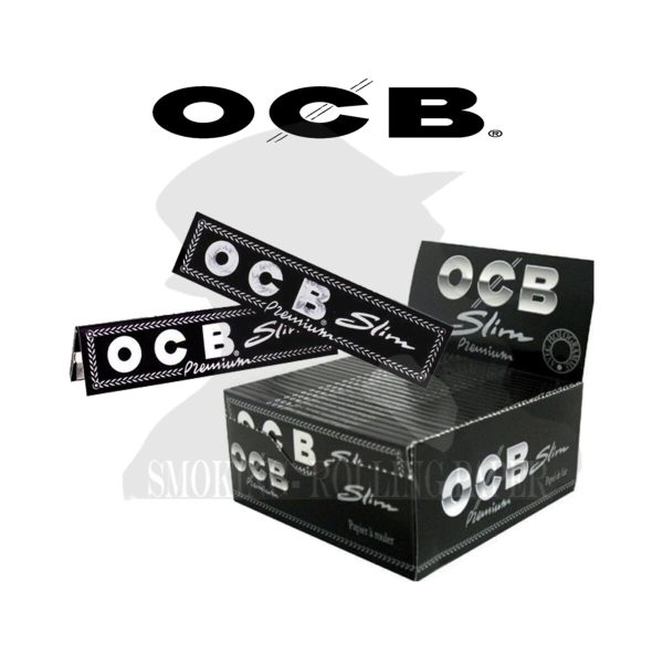 OCB Premium Black King Size Slim Rolling Papers – Pack of 50 Booklets