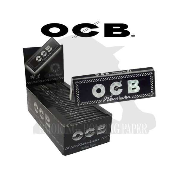 OCB Premium Black Regular Size Rolling Papers – Pack of 50 Booklets
