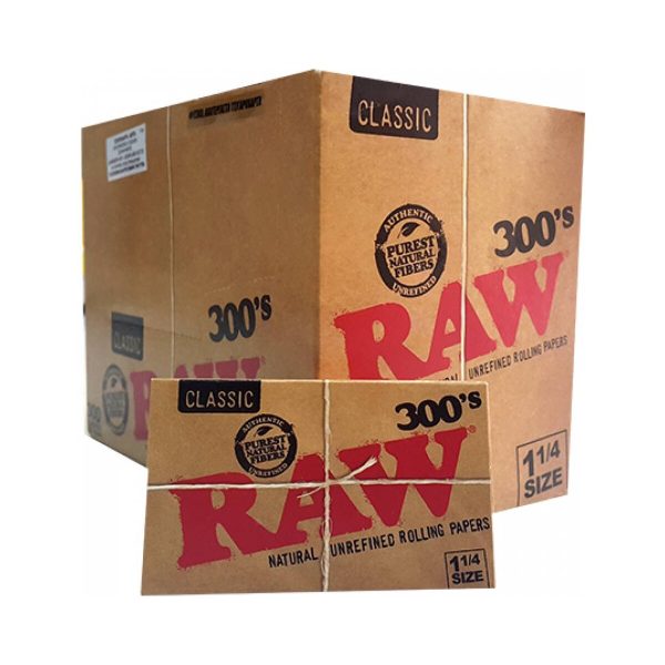 RAW Classic 300's Medium 1¼ Rolling Papers – 40 Booklets of 300 Sheets