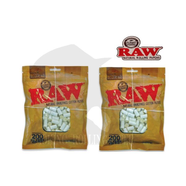 Filtres RAW Regular 8 mm en coton pur – 10 sachets de 200 filtres