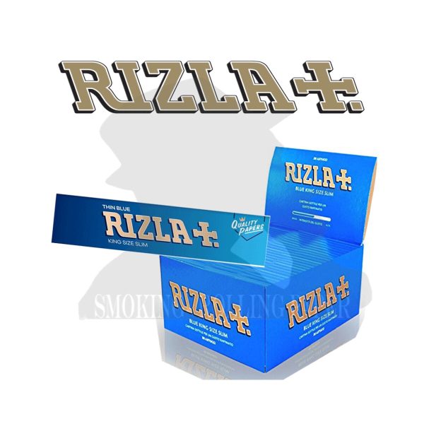 Papier à rouler Rizla Blue King Size Slim – lot de 50 carnets