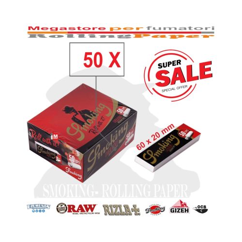 Χάρτινα τζιβανάκια Smoking Deluxe Medium Slim – 50 μπλοκάκια