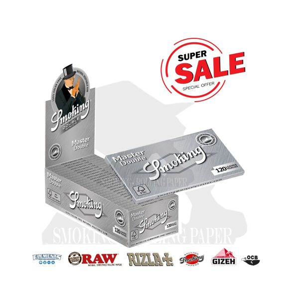Papier à rouler Smoking Master Double Silver Regular – lot de 25 carnets