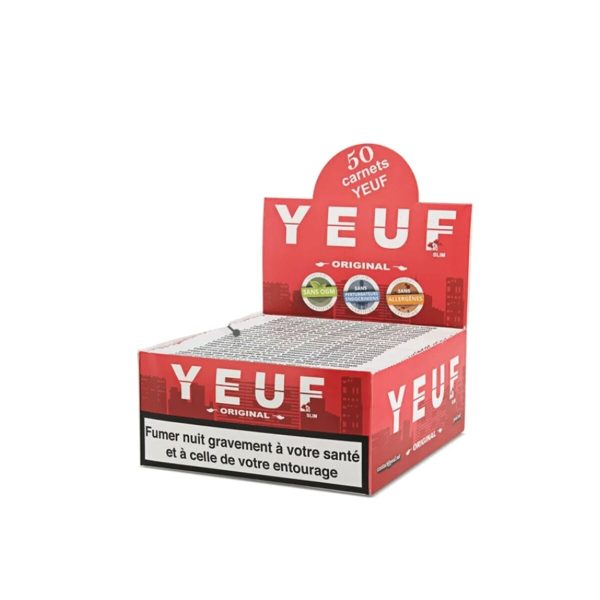Papier à rouler YEUF Original King Size – lot de 50 carnets