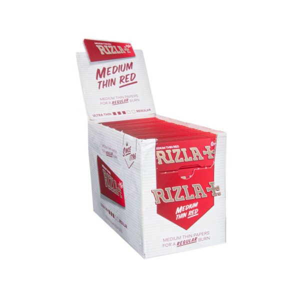 Rizla Red Regular Size Rolling Papers – Pack of 100 Booklets