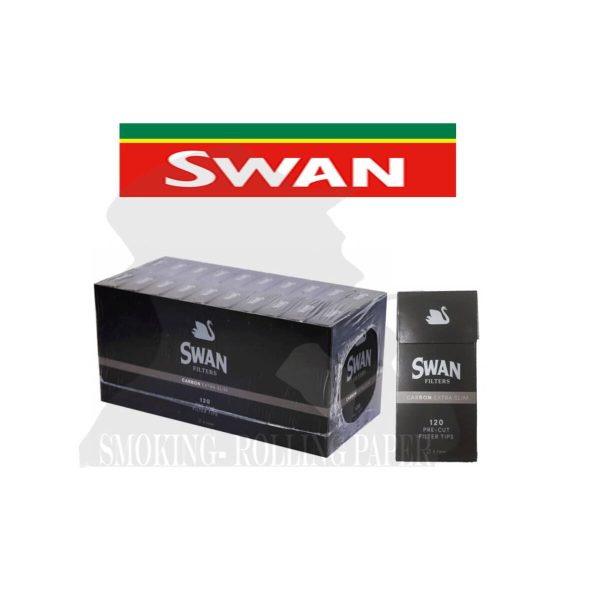 Swan Ultra Slim 5,7 mm Aktivkohlefilter – 20 Packungen à 120 Filter