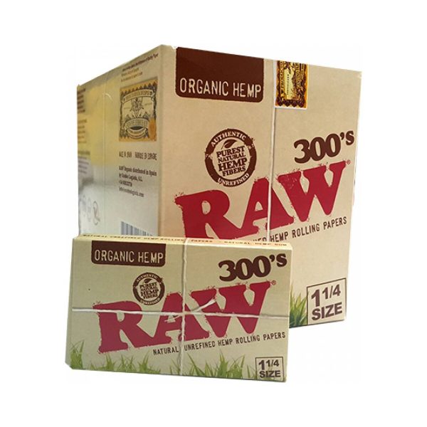 Papier à rouler RAW Organic 300's Medium 1¼ – 40 carnets de 300 feuilles