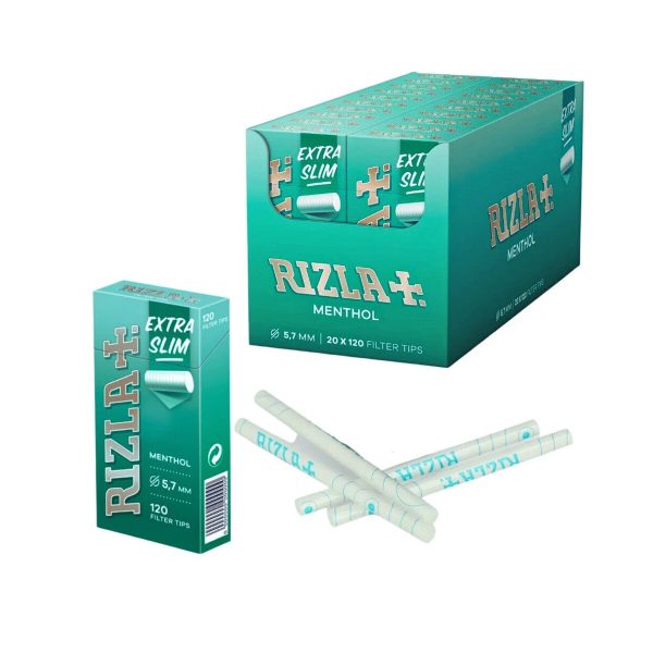 Filtres Rizla Menthol Pop Tips Ultra Slim 5,7 mm en bâtonnets – 120 filtres