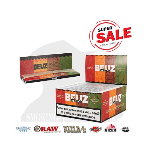 Χαρτάκια στριφτού BEUZ White King Size Slim – συσκευασία με 50 πακετάκια