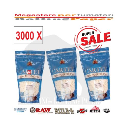 Φιλτράκια Cartel Slim 6 mm – 3.000 φίλτρα